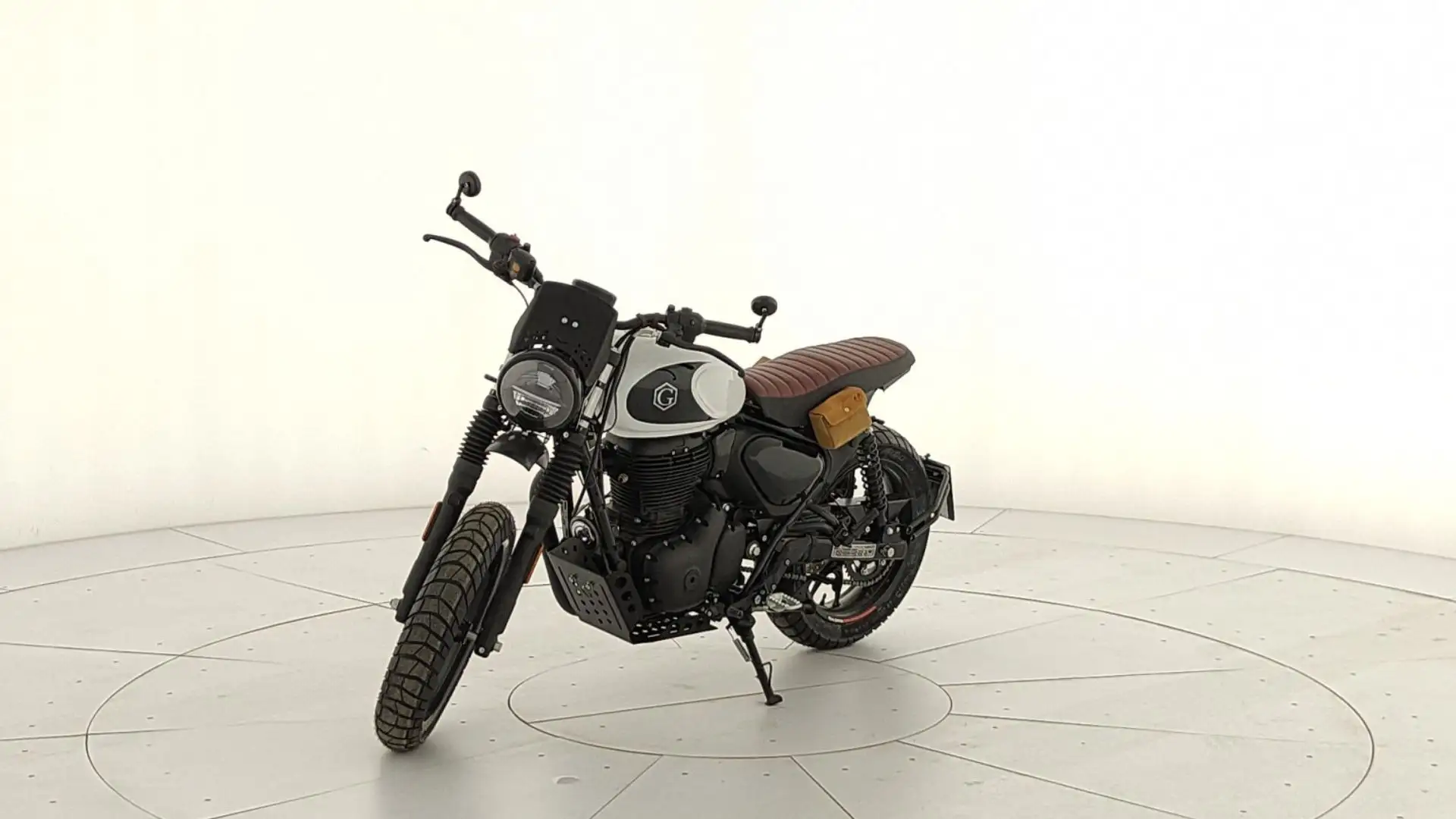 Royal Enfield Bullet 350 SCRAMBLER 350 GINO SIGNATURE Blanc - 2