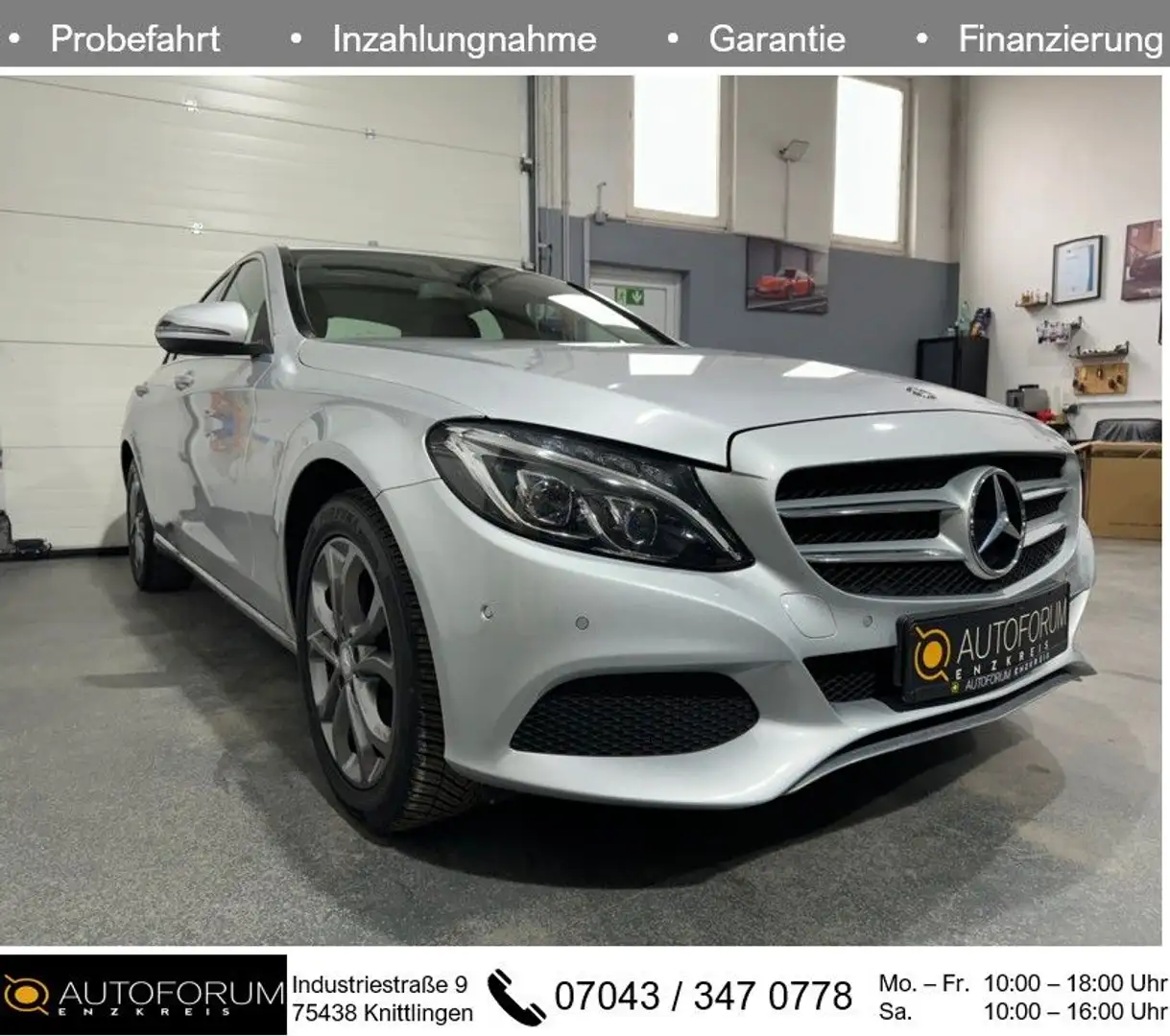 Mercedes-Benz C 200 4MATIC Limousine *SCHIEBEDACH*FERN-ASS*SHZ Silber - 1