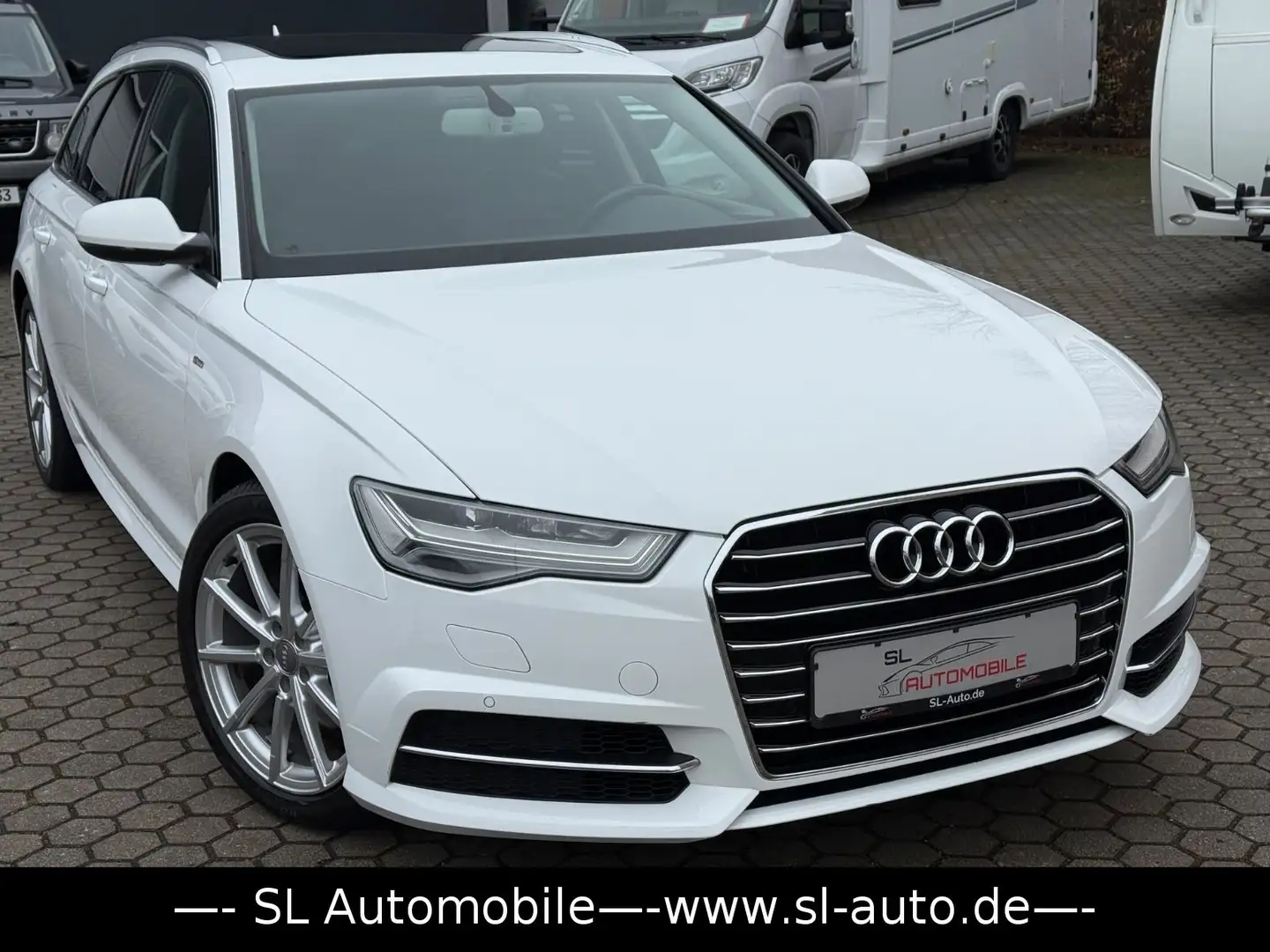 Audi A6 Avant 2.0 TDI Aut. S-Line Leder Navi LED Pano Weiß - 1
