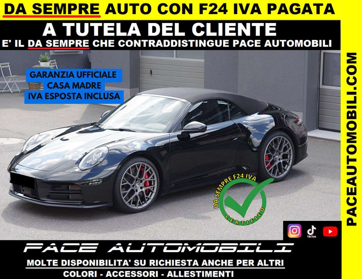 Porsche 992 911 992.2 S MY 2025 CABRIO SPORT CHRONO PDC ACC