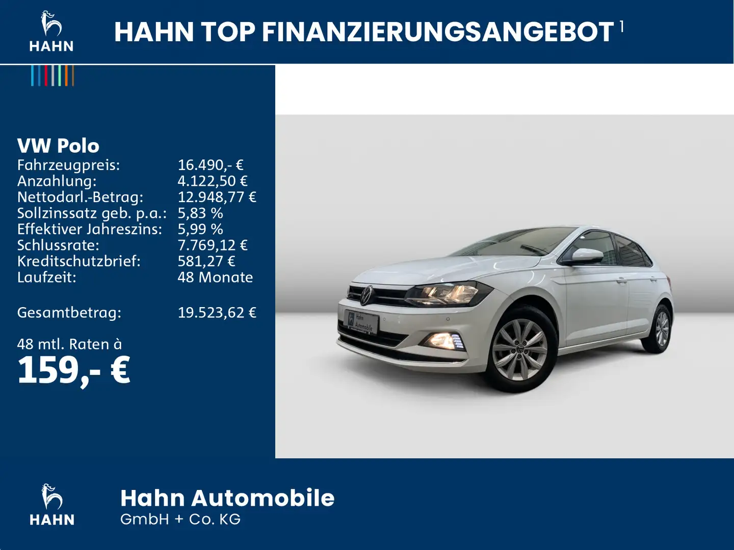Volkswagen Polo 1.0 TSI DSG Highline Navi ACC Klima Weiß - 2