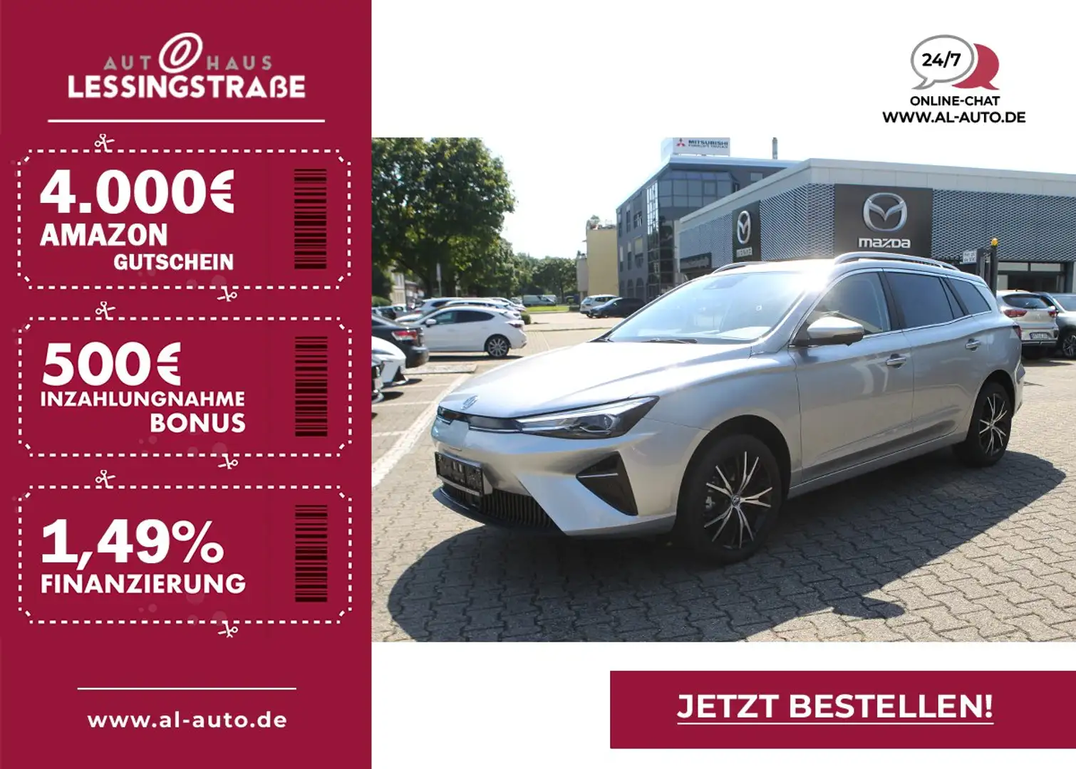 MG MG5 Electric Aut. Luxury Maximale NAV CarPlay Silber - 1