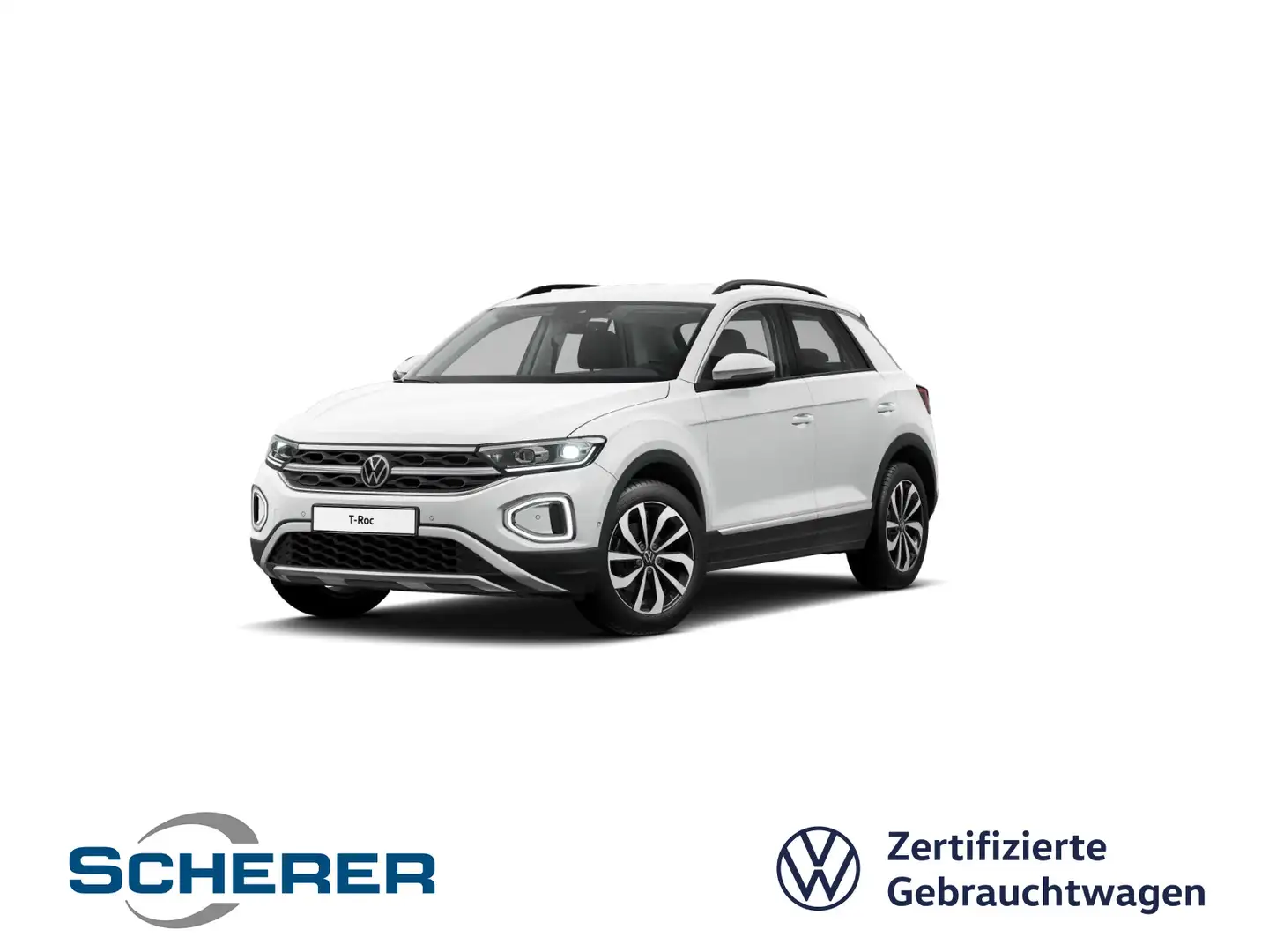 Volkswagen T-Roc Style 1,5TSI LED SHZ LM NAVI ACC KAM Weiß - 1