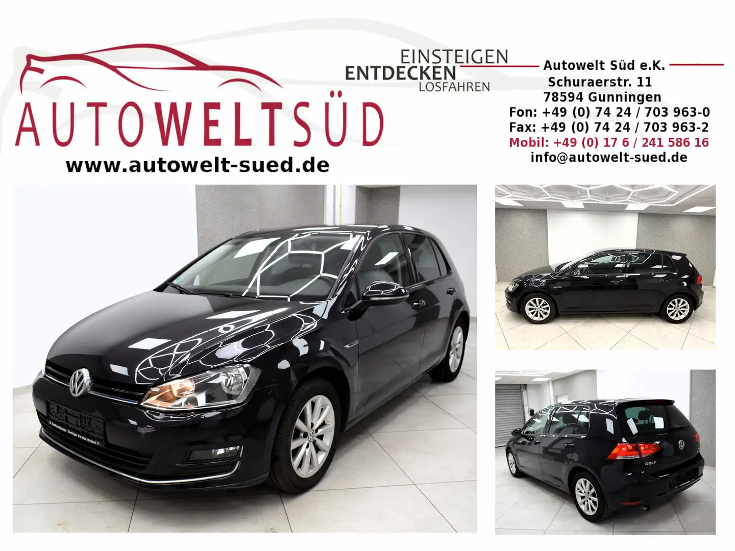 Volkswagen Golf VII 1.6 TDI Lounge Clima Winterpaket GRA PDC WR Zwart - 1