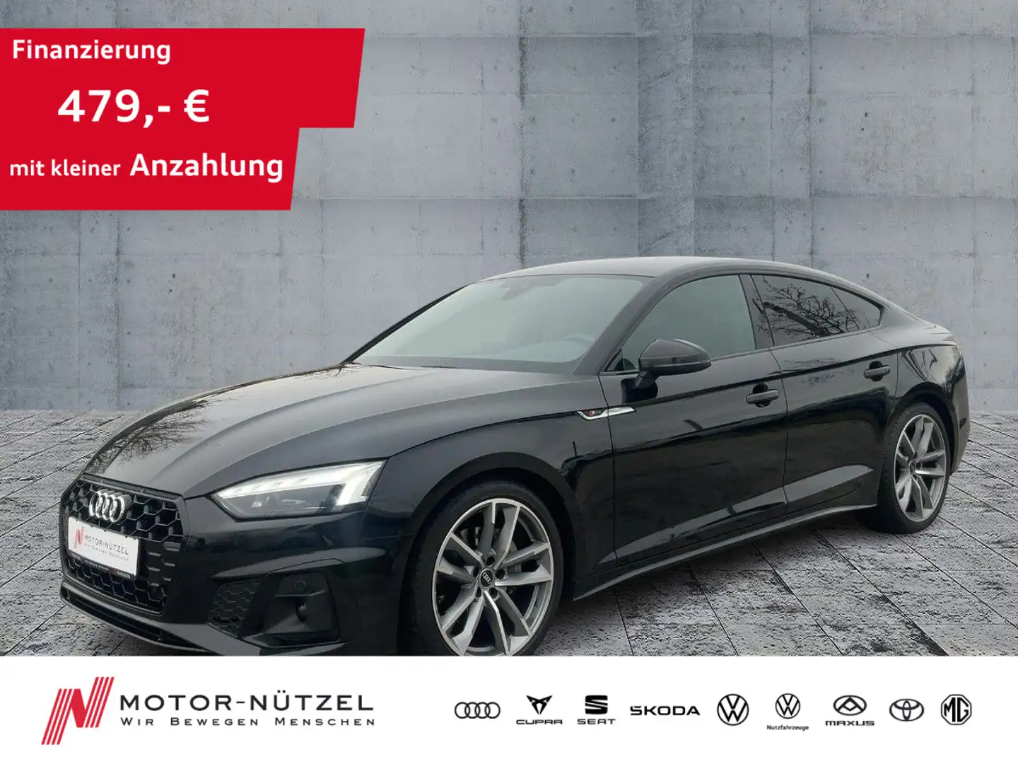 Audi A5 40 TDI QU S-LINE MATRIX+NAV+RFK+19" Schwarz - 1