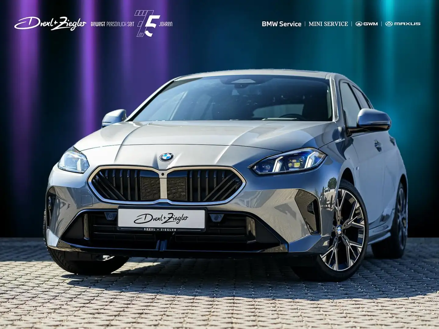 BMW 120 d M-Sport AHK ACC aLED PANO HeadUp KoZg 360° Grau - 1