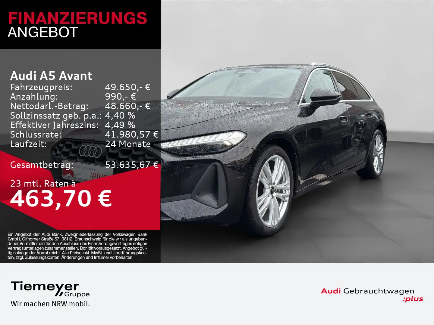 Audi A5 TFSI Q BF-DISPLAY LEDER MATRIX AHK 360 Schwarz - 1