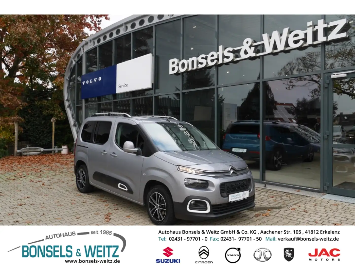 Citroen Berlingo Live M BlueHDI 100 Mehrzonenklima SHZ Spurhalteass Grau - 1