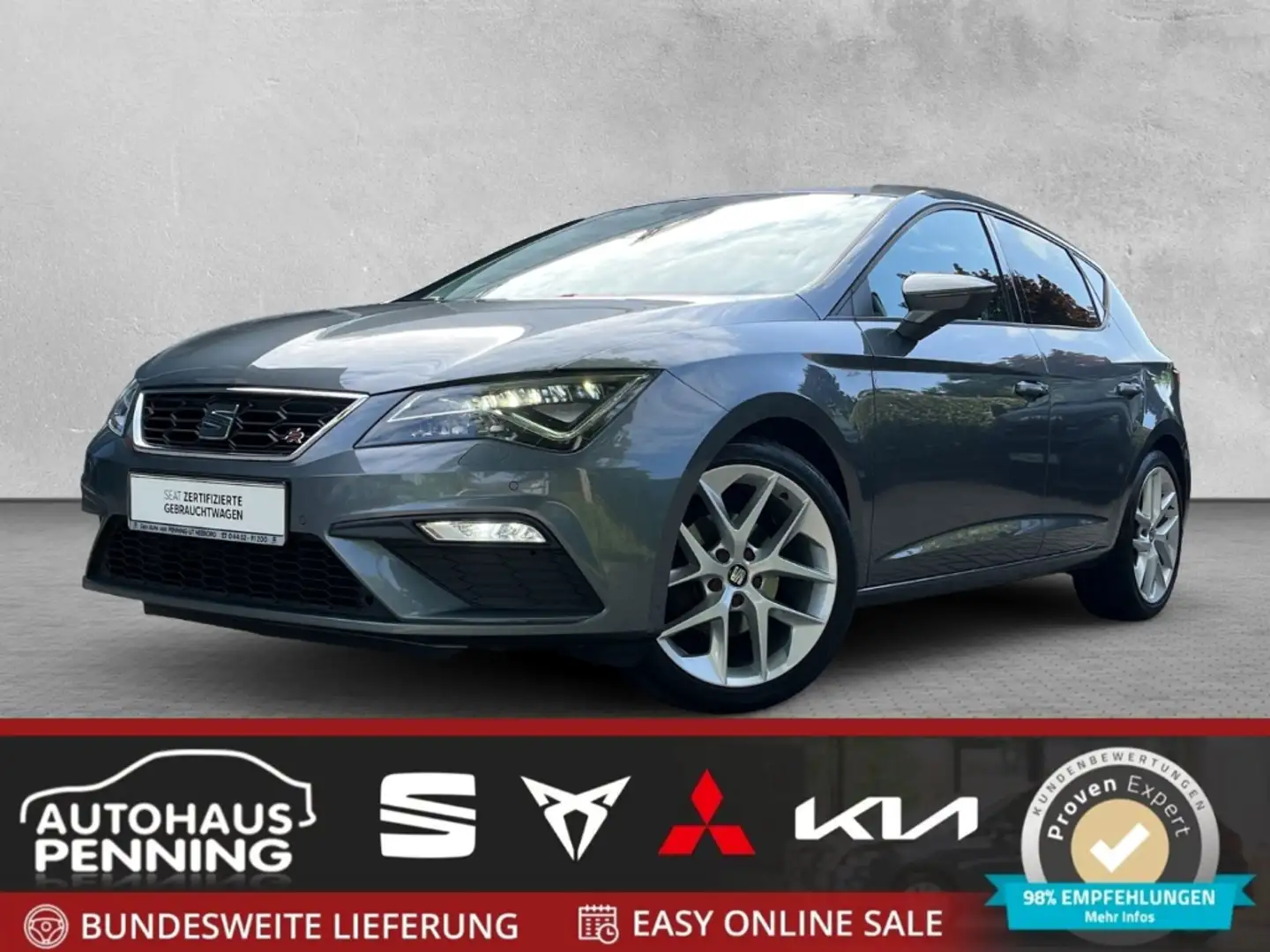 SEAT Leon FR 1.4 TSI KLIMA NAV RADIO LED PDC ISOFIX Kamera P Grau - 1