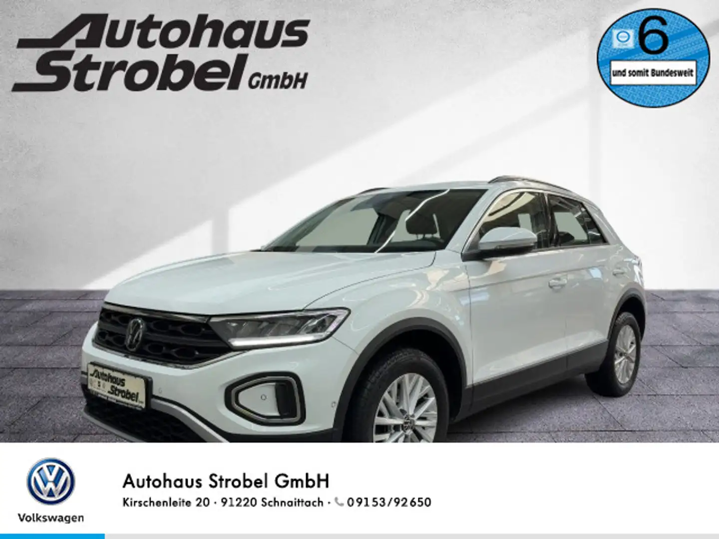 Volkswagen T-Roc 2.0 TDI Life AHK LED Park Ass. Lane Ass. B Weiß - 1