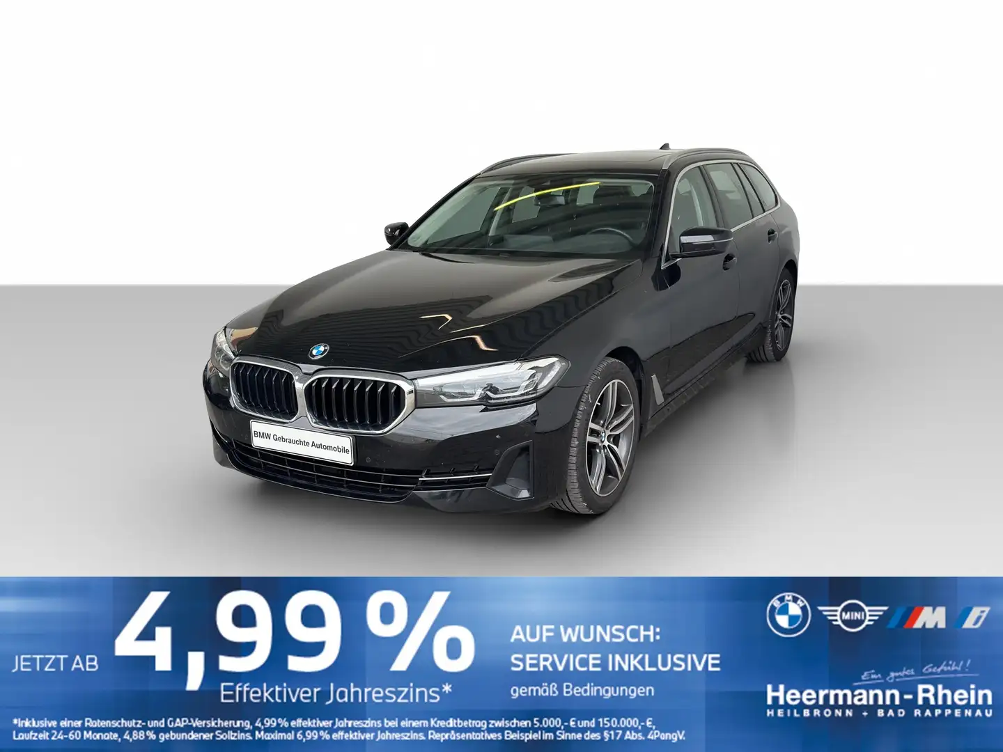 BMW 520 dA Tour. LiveCock.AHK.GSD.ParkAss.SHZ.Telef. Noir - 2