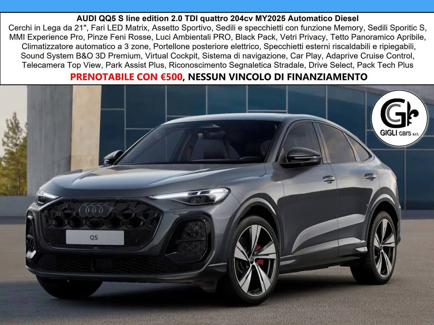 Audi Q5 Sportback S line quattro MY2025 FULL OPTIONAL MMI Grau - 1
