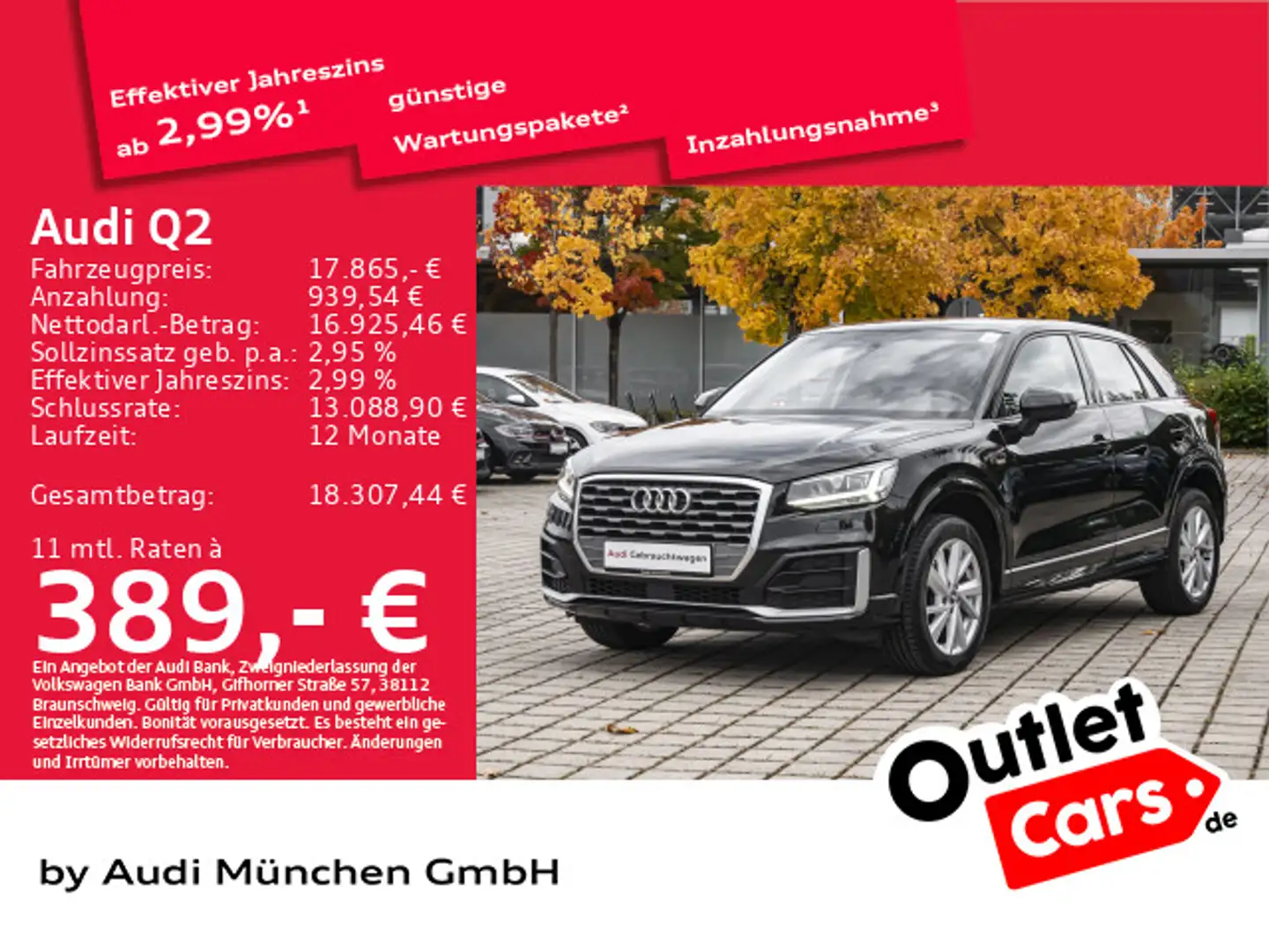 Audi Q2 30 TFSI design S line Ext. LED/Navi/DAB/SitzH Noir - 1