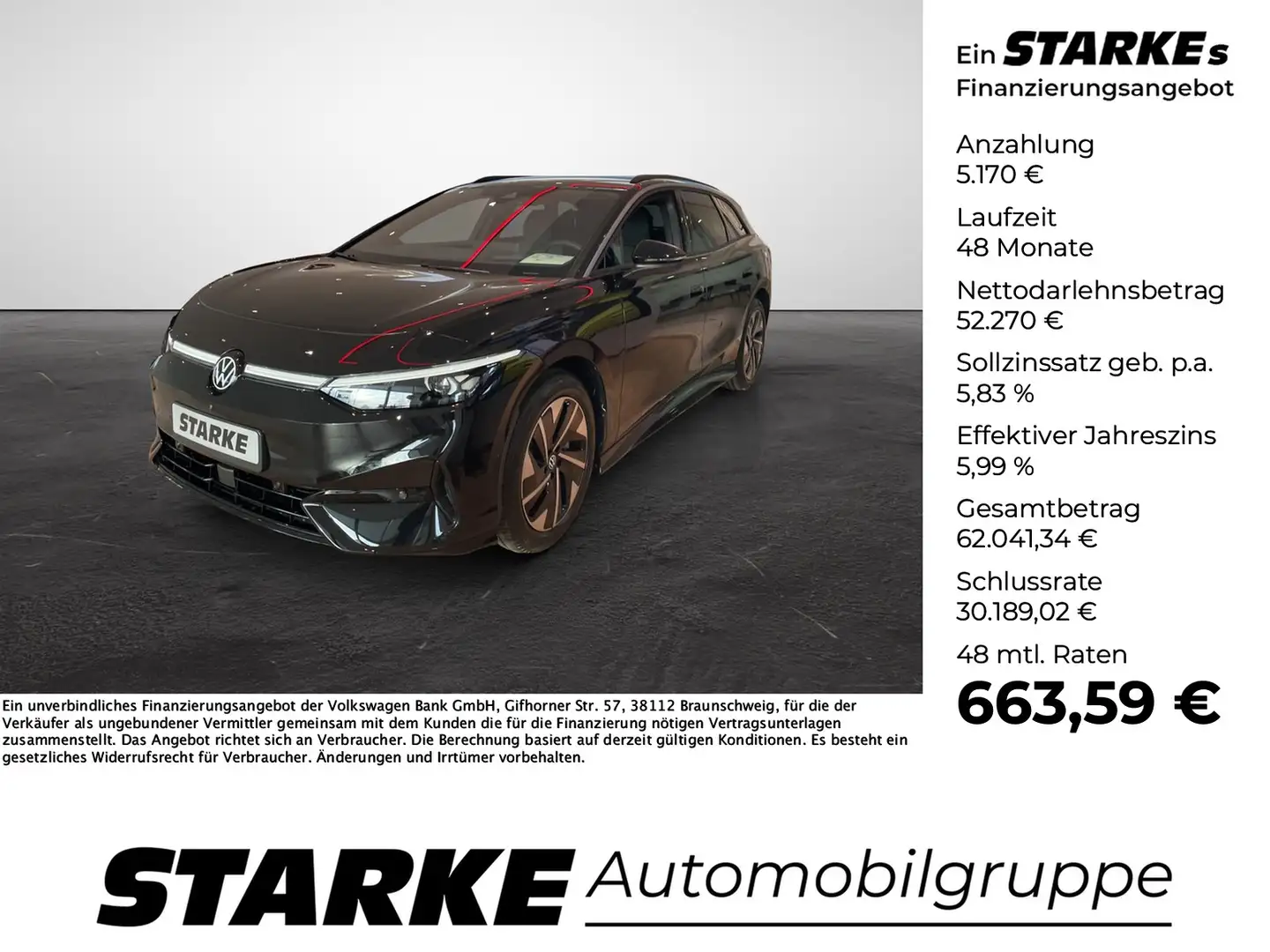 Volkswagen ID.7 Tourer Pro Schwarz - 1