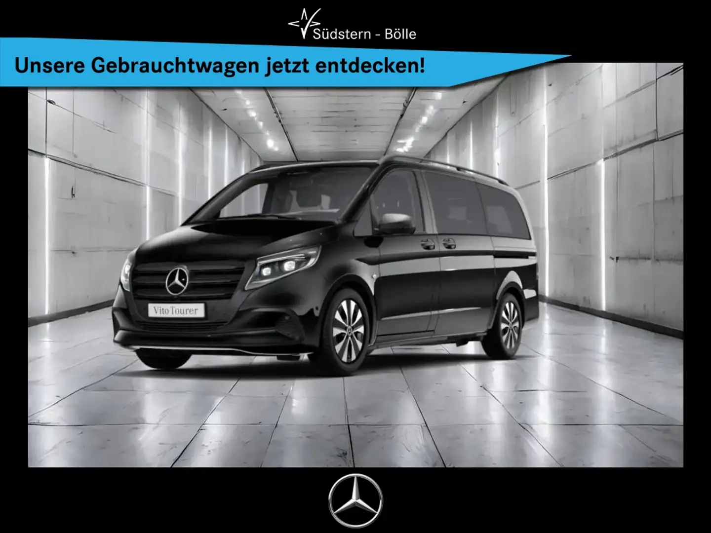 Mercedes-Benz Vito 114 TOURER PRO MOPF+MBUX+NAVI+TEMPO+AHK2,5T Zwart - 1