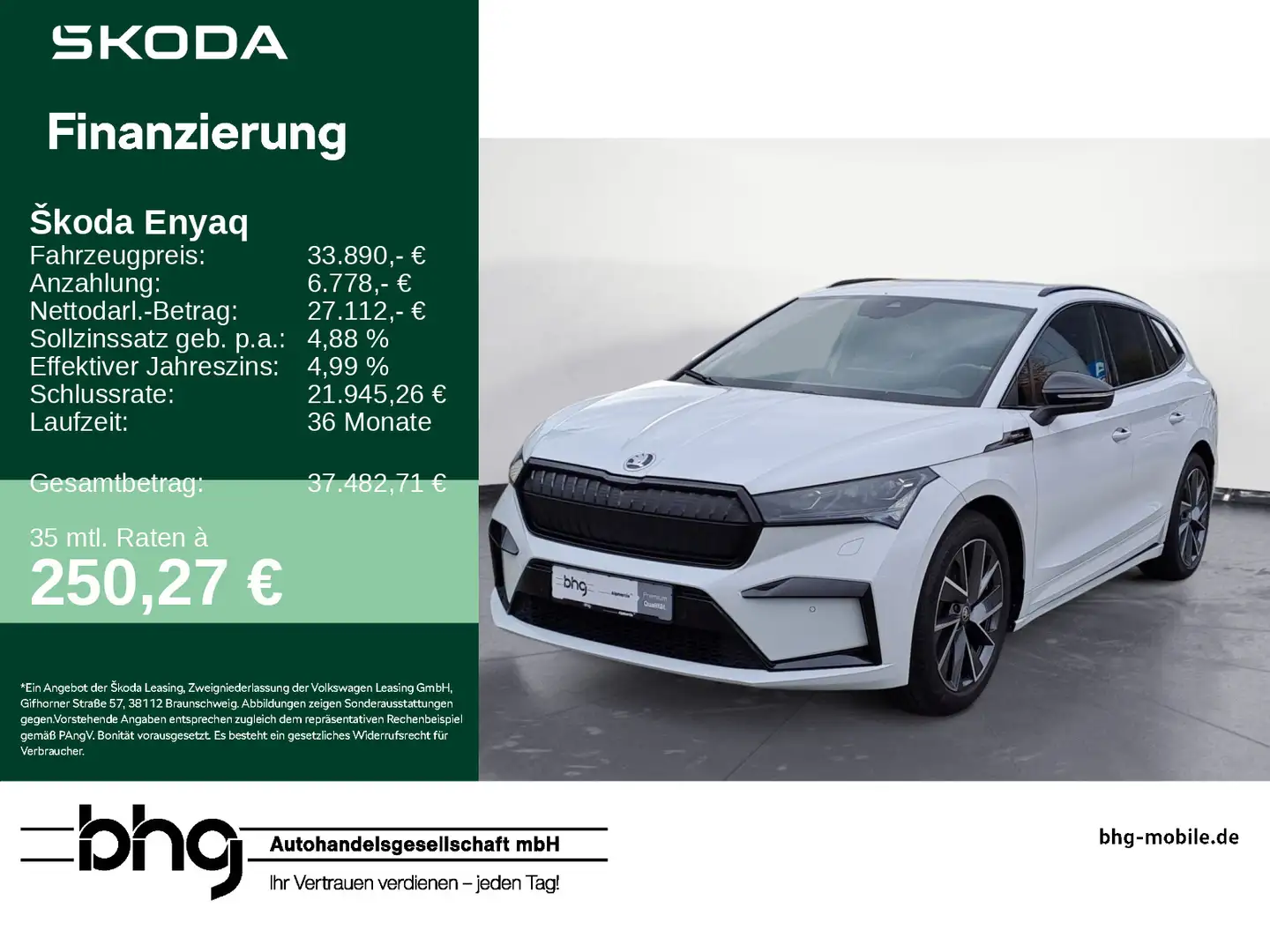 Skoda Enyaq iV 80x Weiß - 1