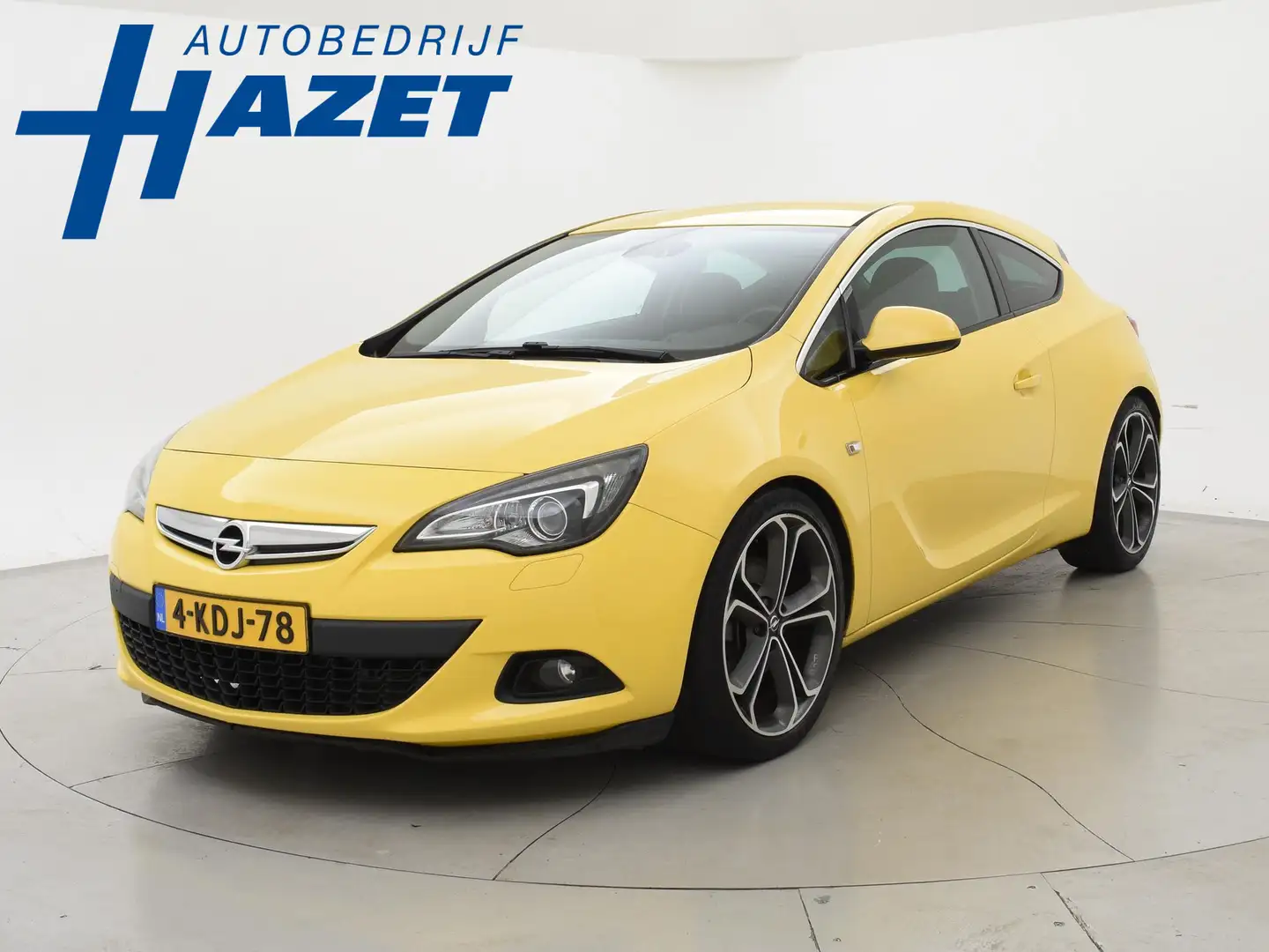 Opel Astra GTC 1.4 TURBO 140 PK SPORT + LEDER | SPORTSTOELEN Gelb - 1