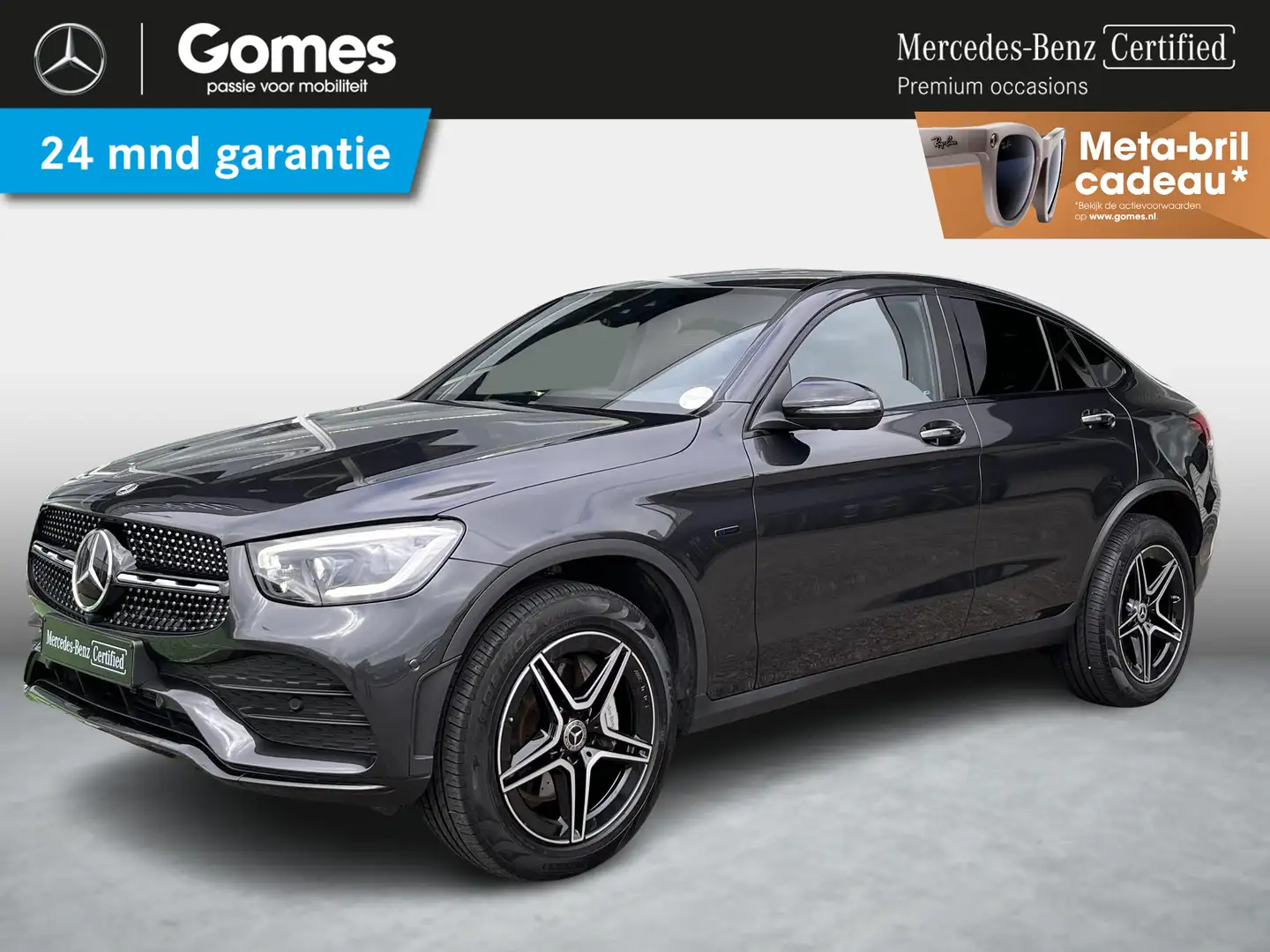 Mercedes-Benz GLC 300 Coupé e 4MATIC | Bruin leer | Schuifdak | AMG Gris - 1