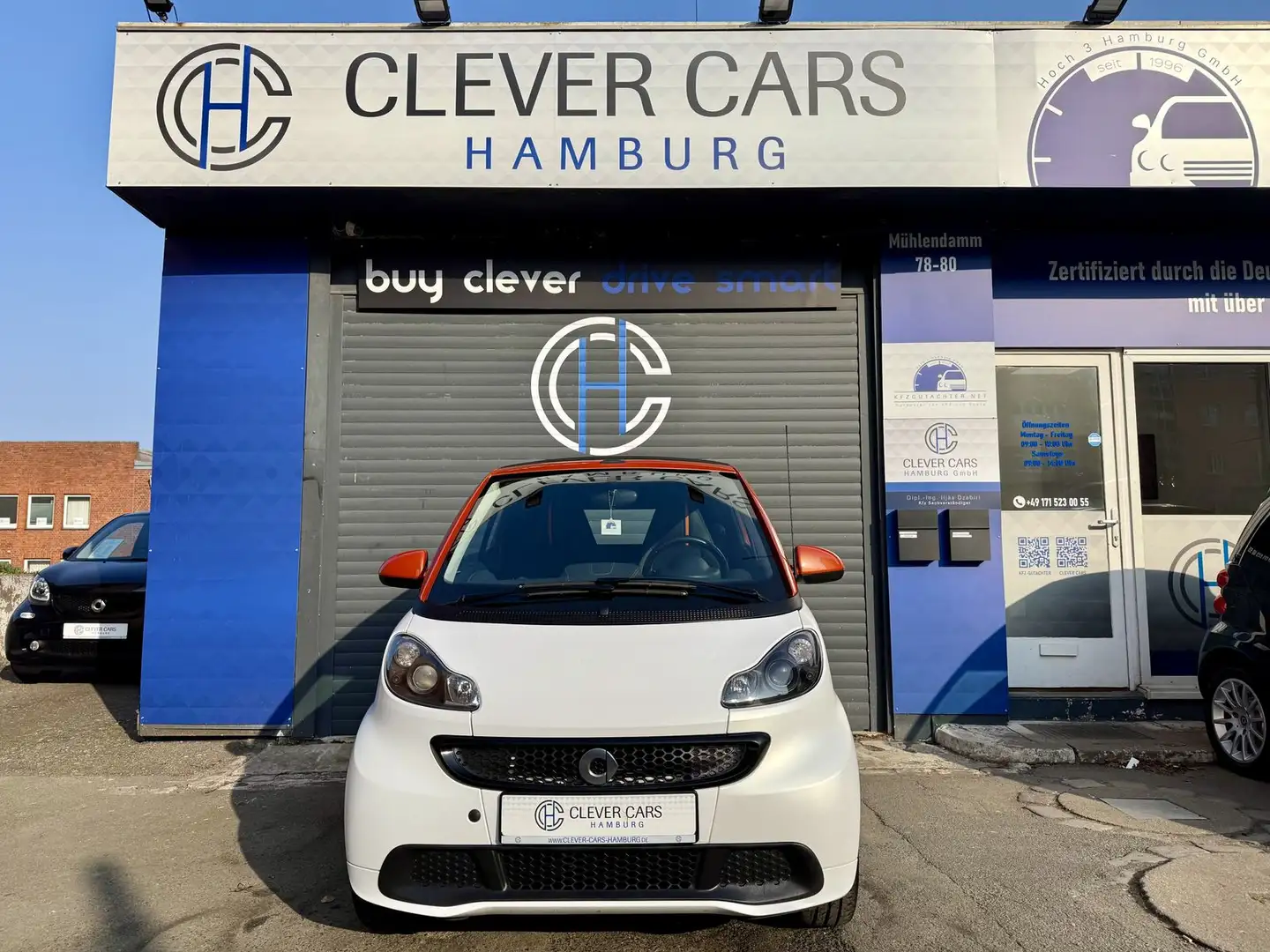 smart forTwo CABRIO*SONDERMODELL*FLASH LIGHT*PERLMUTT Blanc - 2