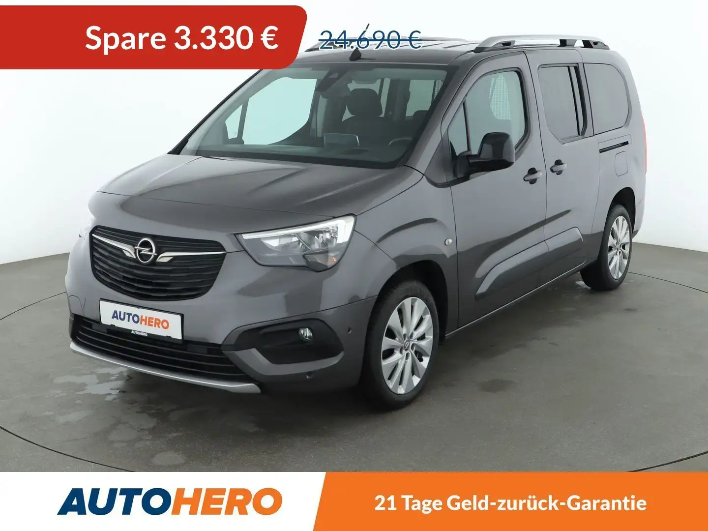 Opel Combo Life 1.2 Turbo Ultimate XL Aut.*NAVI*HUD*PDC*SHZ* Grijs - 1