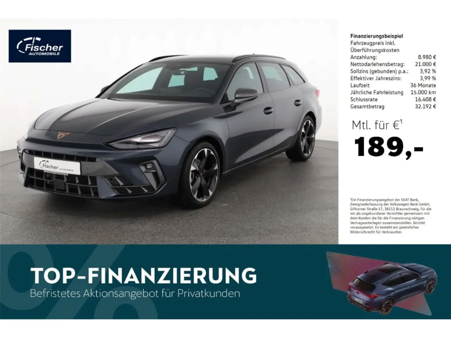 CUPRA Leon Sportstourer 1.5 eTSI DSG NAV/el.Heckklappe Grau - 1