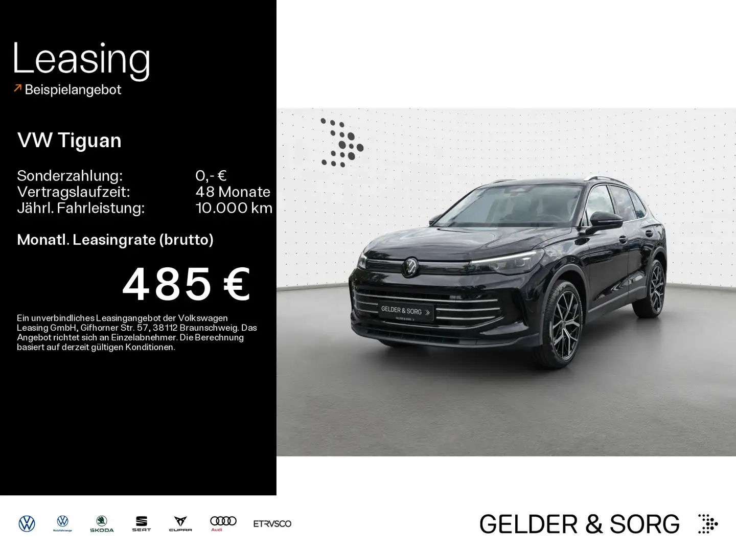 Volkswagen Tiguan Elegance 2.0 TDI 20Z*RFK*AHK*H&K*Massage Noir - 1