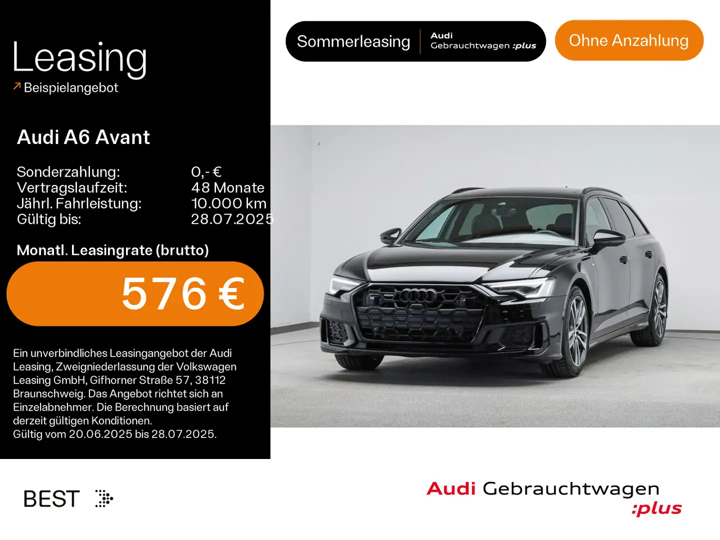 Audi A6 50 TDI quattro S-LINE*MATRIX*AHK*VIRTUA Schwarz - 1