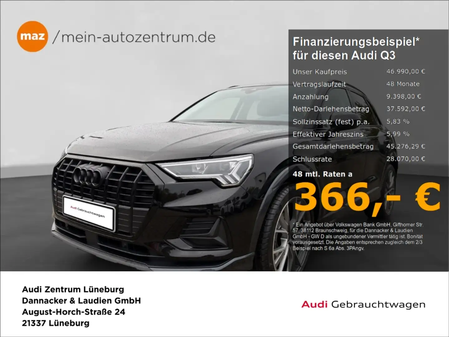 Audi Q3 35 1.5 TFSI advanced Alu LED AHK Magnetic Virtual- Schwarz - 1