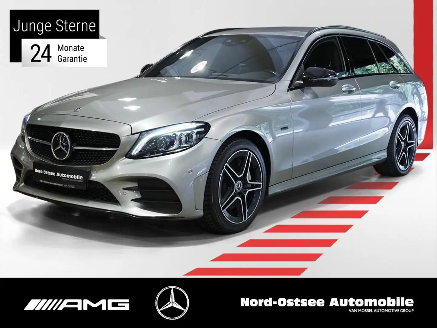 Mercedes-Benz C 300 de T MULTIBEAM AHK NIGHT KEYLESS START SZH Argent - 1