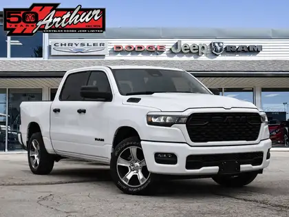 White 2025 RAM 1500 Pickup Truck Four-Wheel Drive 8-Speed Automatic