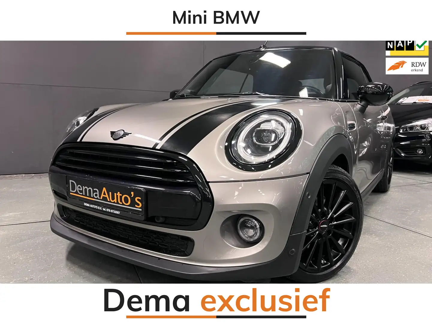 MINI Cooper Cabrio 1.5 CHILI 17''JCW BLACK-LINE NAVI/H-KARDON/CARPLAY Gris - 1
