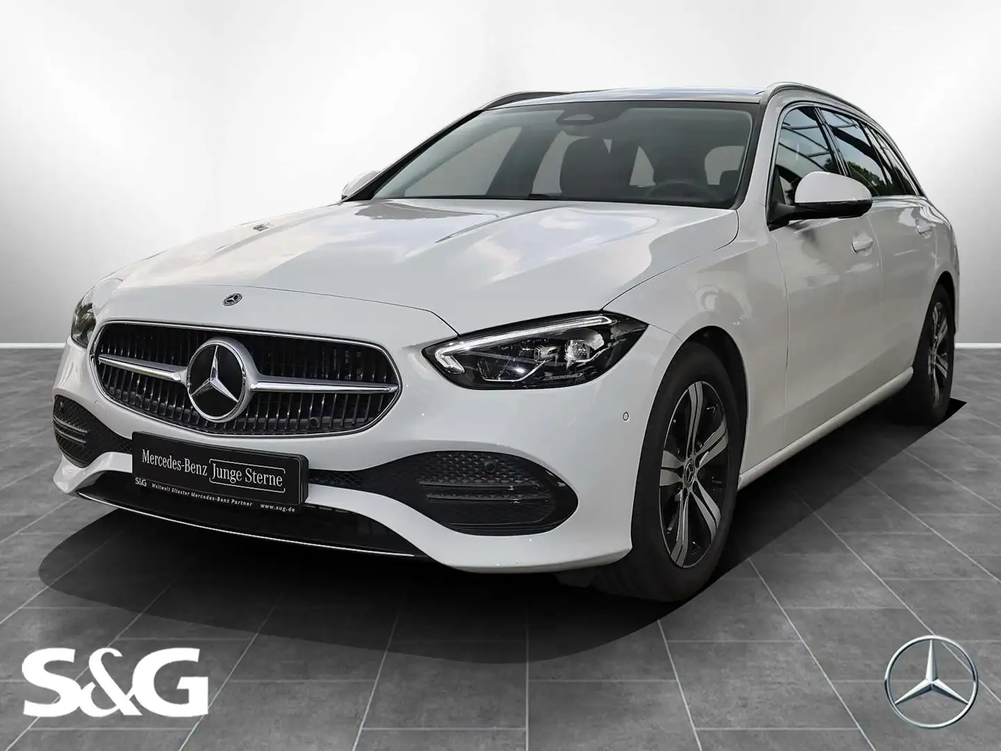 Mercedes-Benz C 200 d T PANORAMA+TOTWINKEL+KAMERA+CARPLAY+17" Weiß - 1