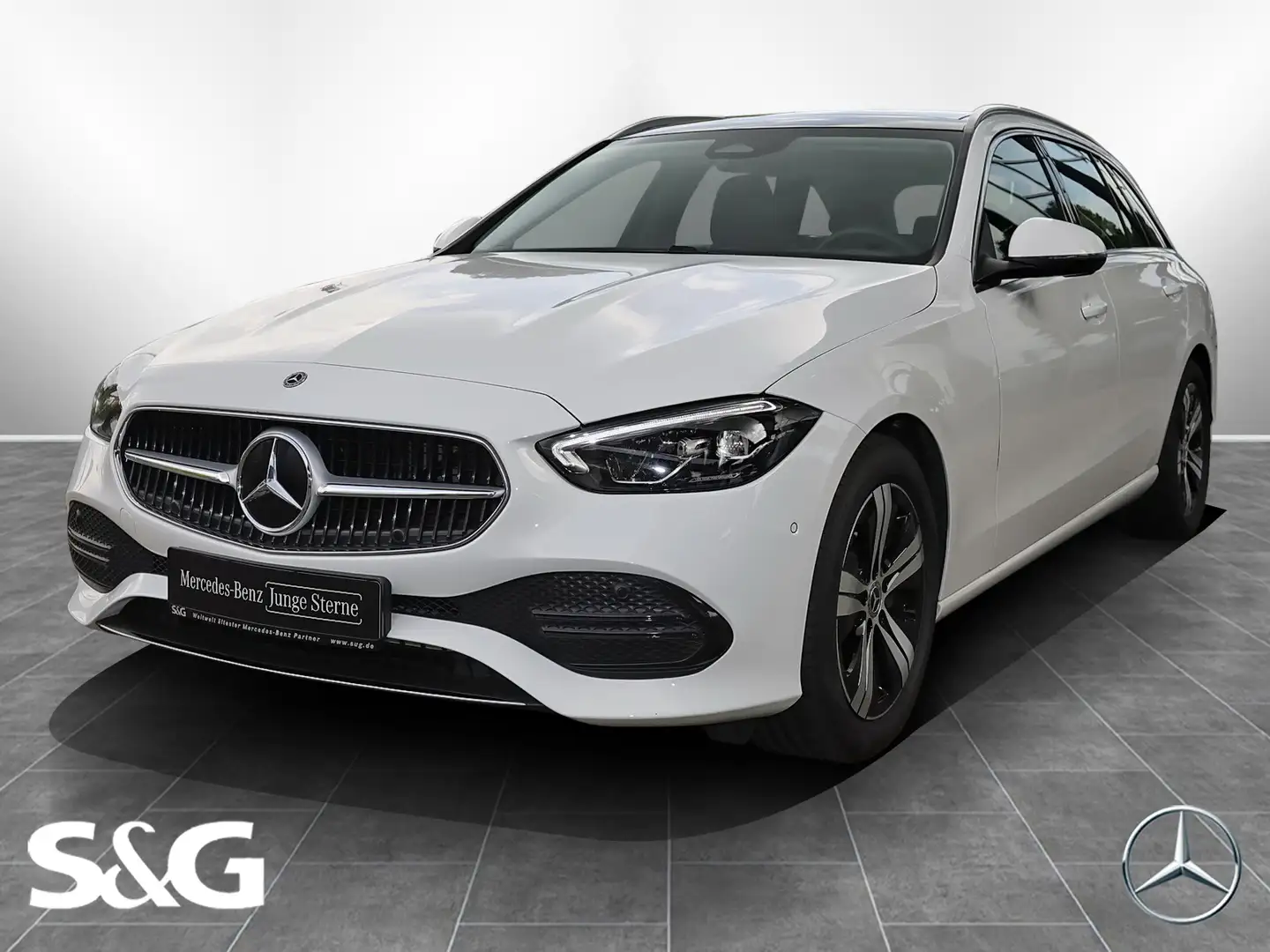 Mercedes-Benz C 200 d T PANORAMA+TOTWINKEL+KAMERA+CARPLAY+17" Weiß - 1