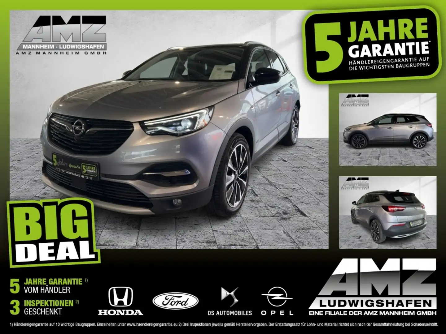 Opel Grandland 1.6 Turbo Ultimate 4WD 360°KAMERA*NAVI Grau - 1