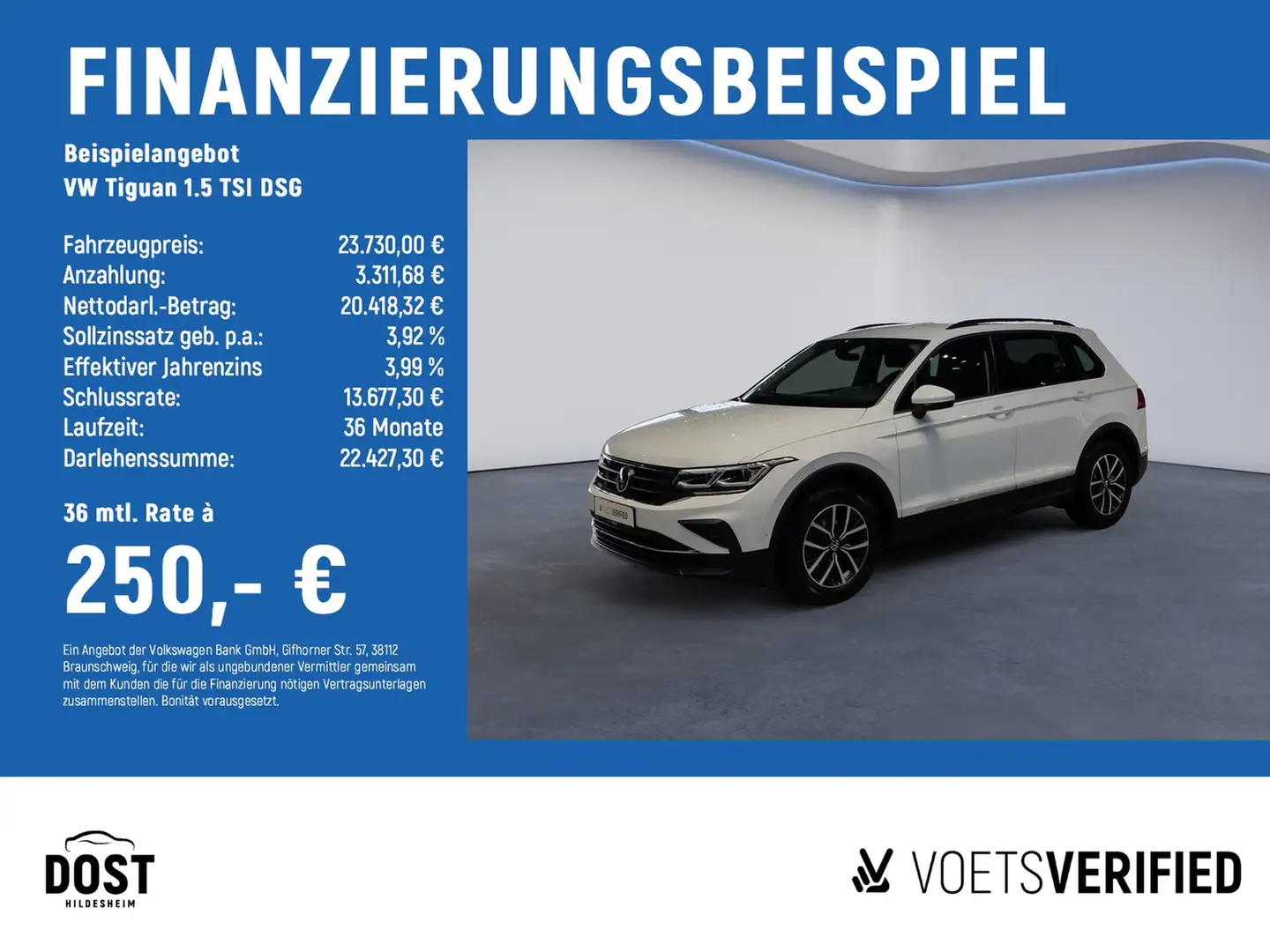 Volkswagen Tiguan 1.5 TSI DSG Life DAB+MATRIX LED+NAVI+PDC Blanco - 2