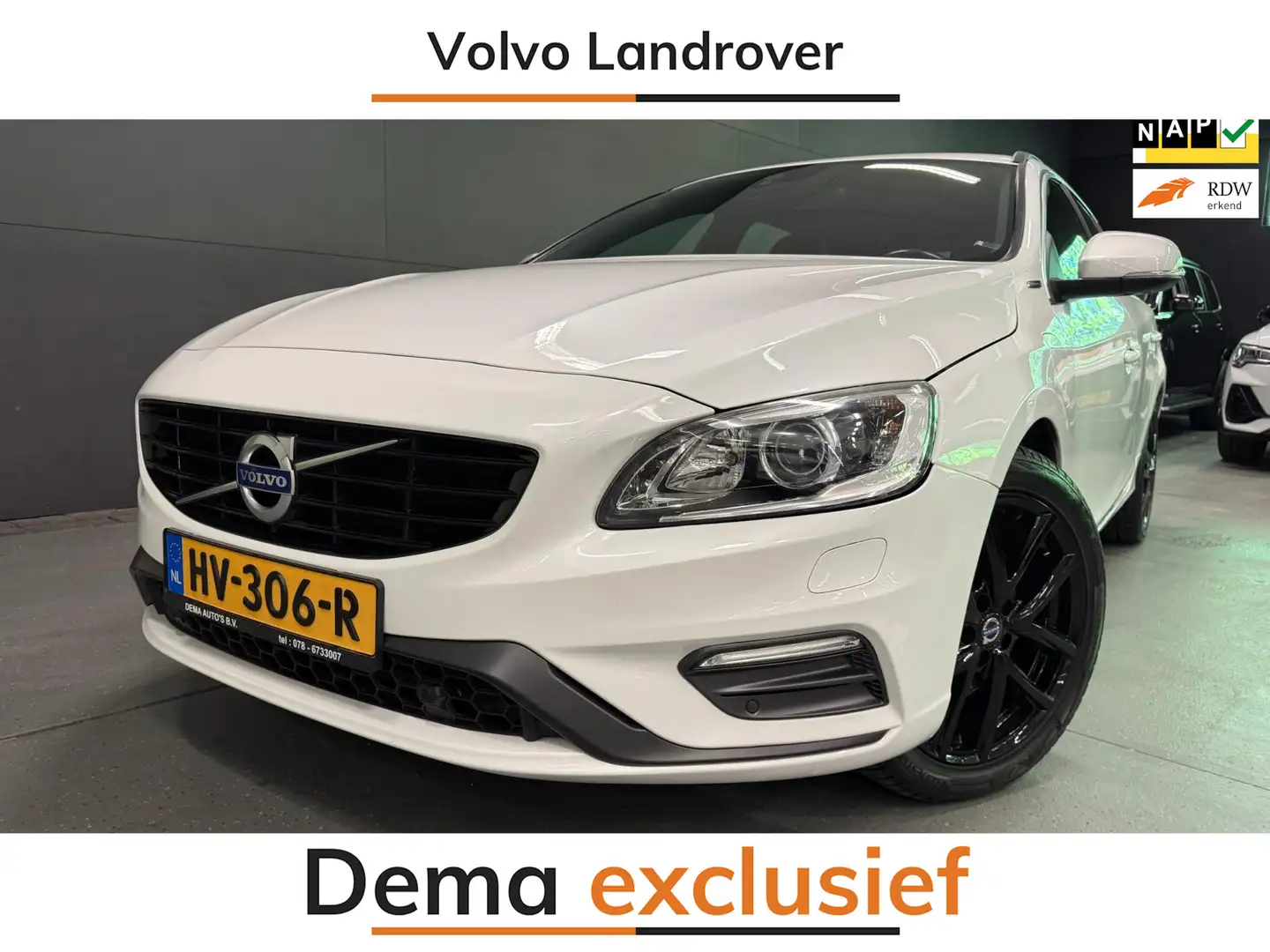 Volvo V60 2.4 D6 Twin Engine R-Design NAVI/LEDER/LED/ECC/PDC Weiß - 1