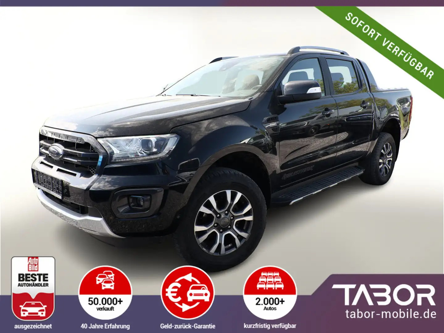 Ford Ranger DoKa 2.0 TDCi 213 Aut. Wildtrak AHK ACC Noir - 1