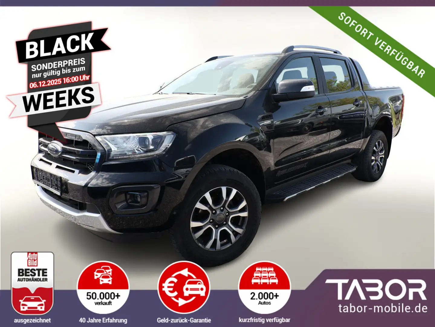 Ford Ranger DoKa 2.0 TDCi 213 Aut. Wildtrak AHK ACC Schwarz - 1