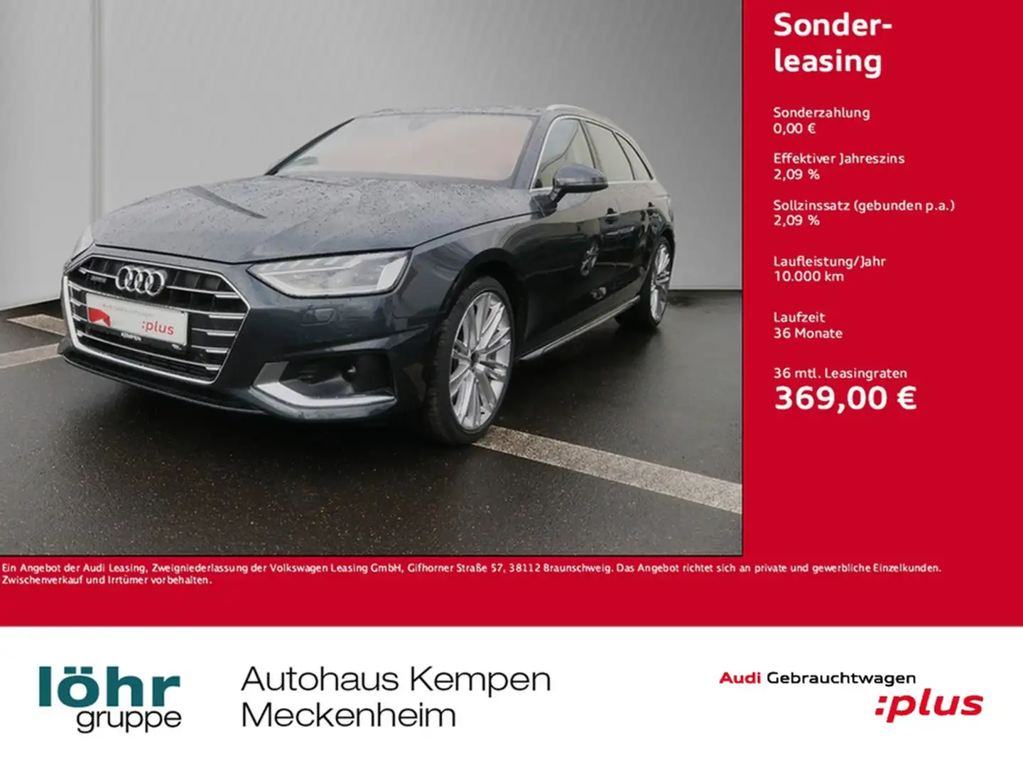 Audi A4 Avant 45 TFSI 19" ASL NAVI PANO MARTIX Grau - 1