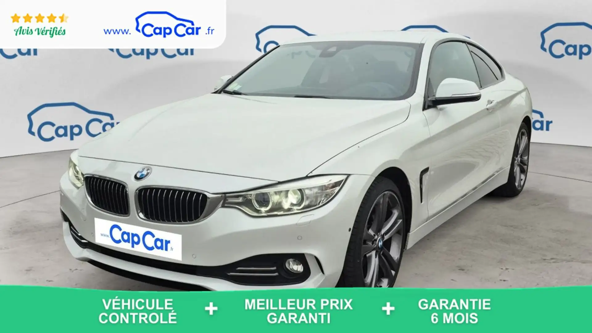 BMW (F32) xDrive 420d 190 BVA8 Luxury - Automatique Blanc - 1