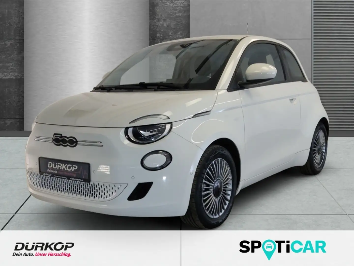 Fiat 500e Navi CarPlay Kamera DAB Keyless Tempomat Weiß - 1