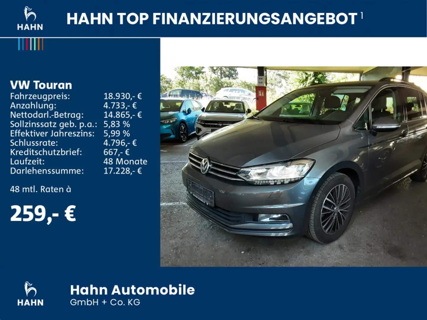 Volkswagen Touran Comfortline 1.4TSI DSG AHK LED 7-Sitzer N Grau - 2