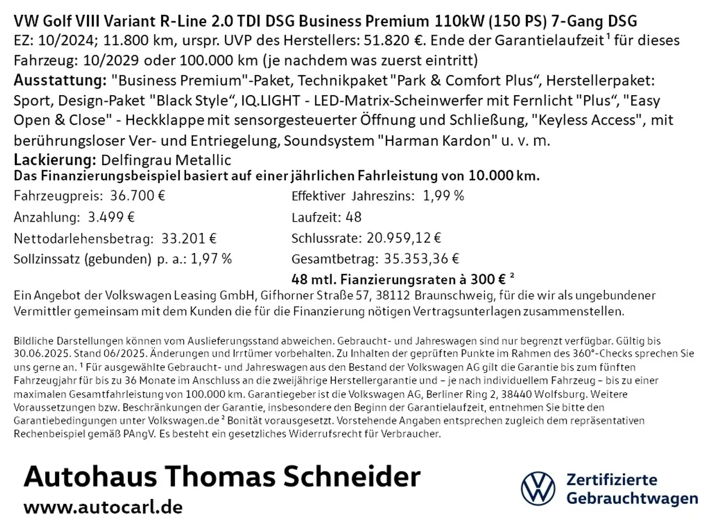 Volkswagen Golf Variant VIII Variant R-Line 2.0 TDI DSG BusinessPrem./Mat Grau - 2