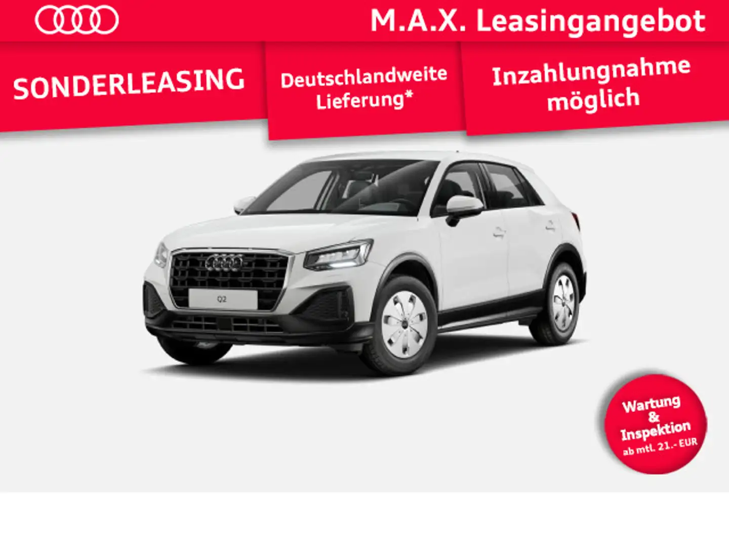 Audi Q2 35 TFSI 150PS S tronic #AKTION BIS 04.07*FREI Biały - 1