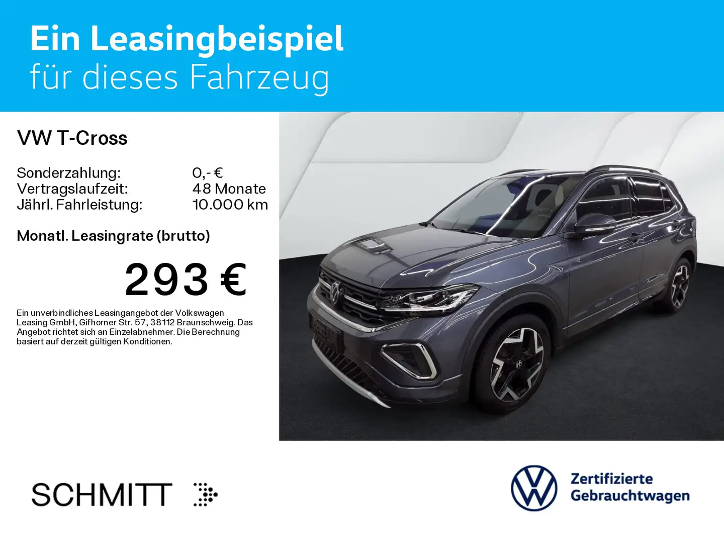 Volkswagen T-Cross 1.5 TSI DSG R-LINE*AHK*KAMERA*ACC*NAVI*I Grijs - 2