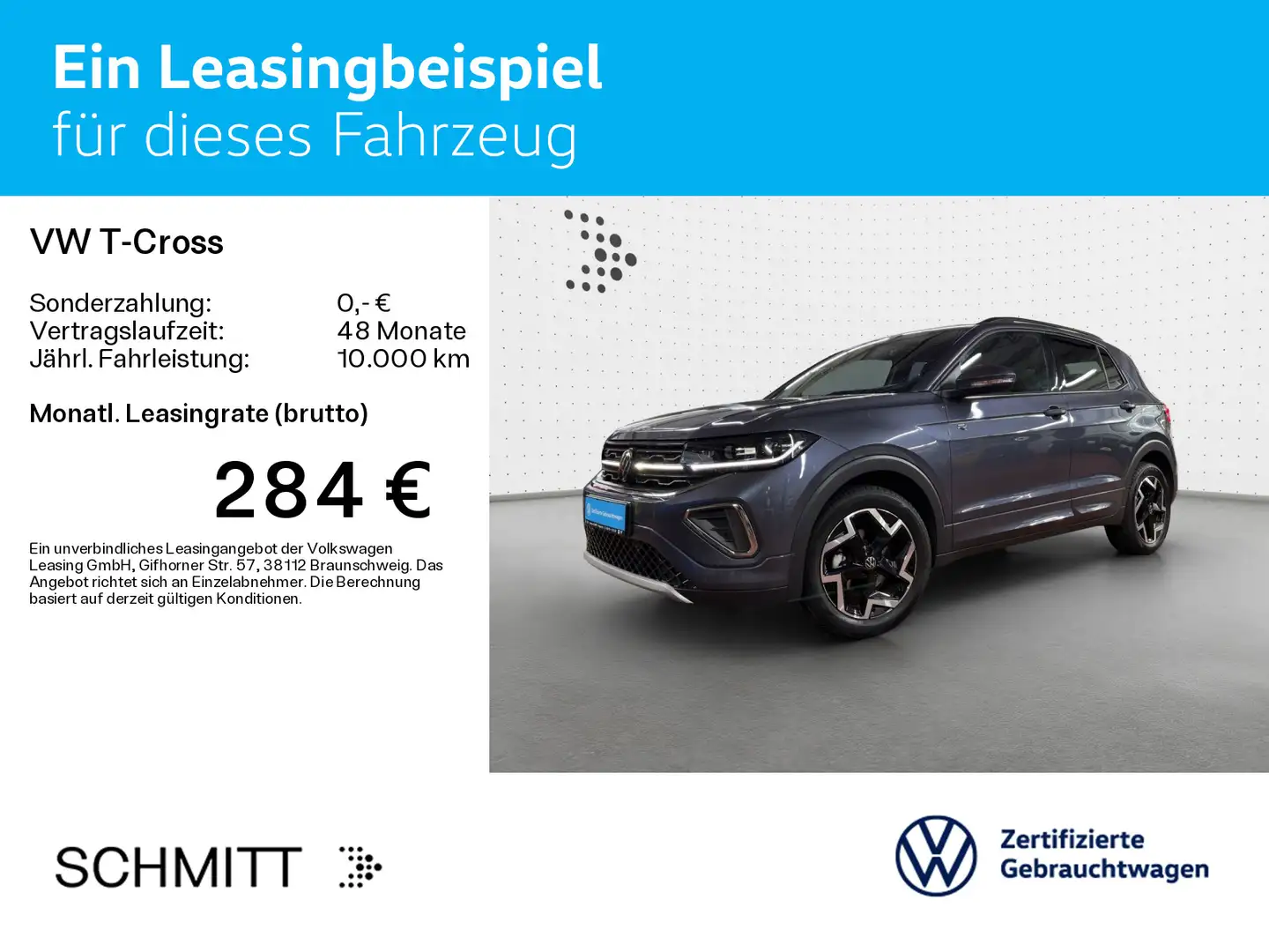Volkswagen T-Cross 1.5 TSI DSG R-LINE*AHK*KAMERA*ACC*NAVI*I Grau - 2