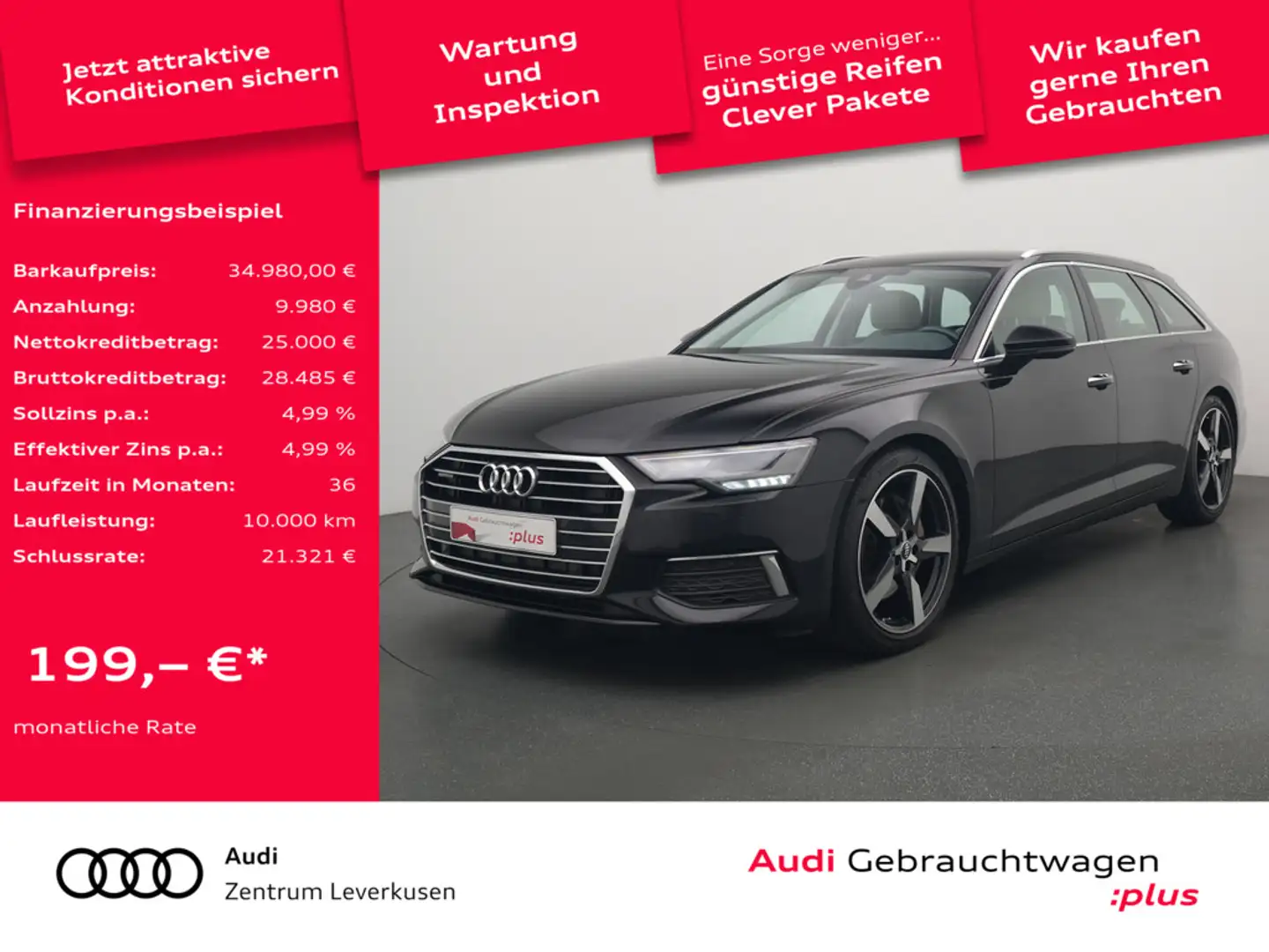 Audi A6 Avant quattro design NAVI VIRT MEMORY CARPLAY Schwarz - 1
