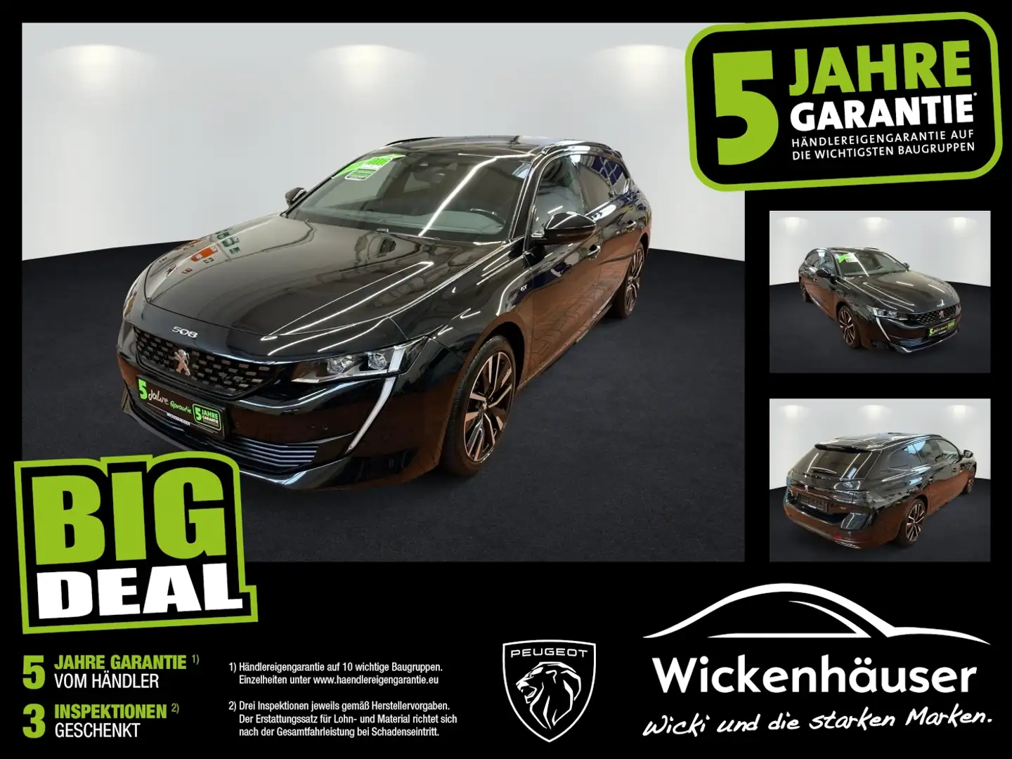 Peugeot 508 1.2 PureTech 130 SW GT ACC+LED+Navi+SD+SHZ Noir - 1