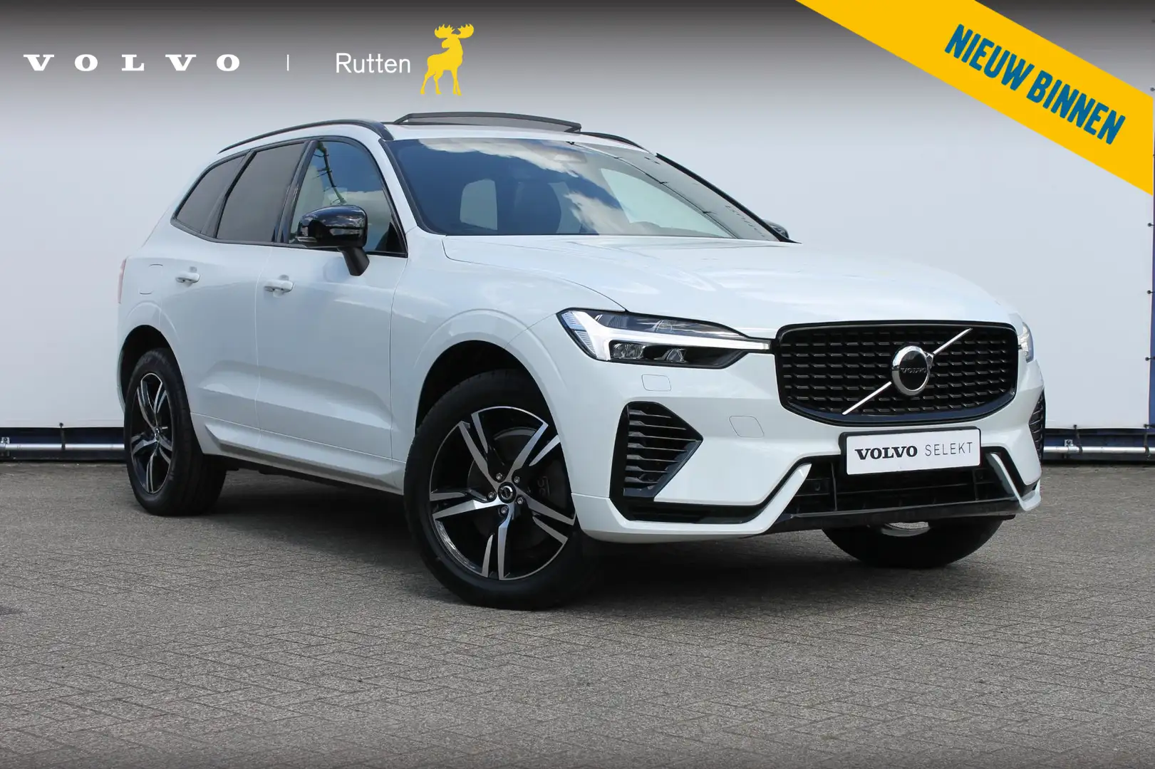 Volvo XC60 T6 350PK Automaat Plug-in hybrid AWD Plus Dark App Blanc - 1