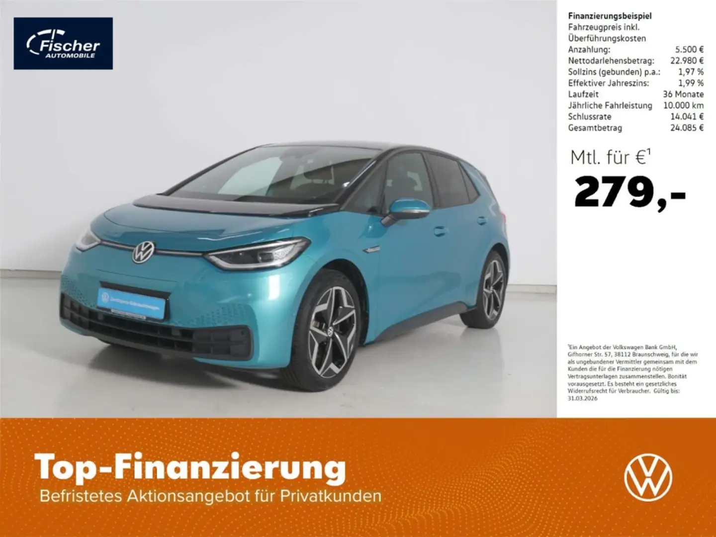Volkswagen ID.3 Pro S 77 kWh Matrix/NAV/RFK/Wärmepumpe/SH Blau - 1